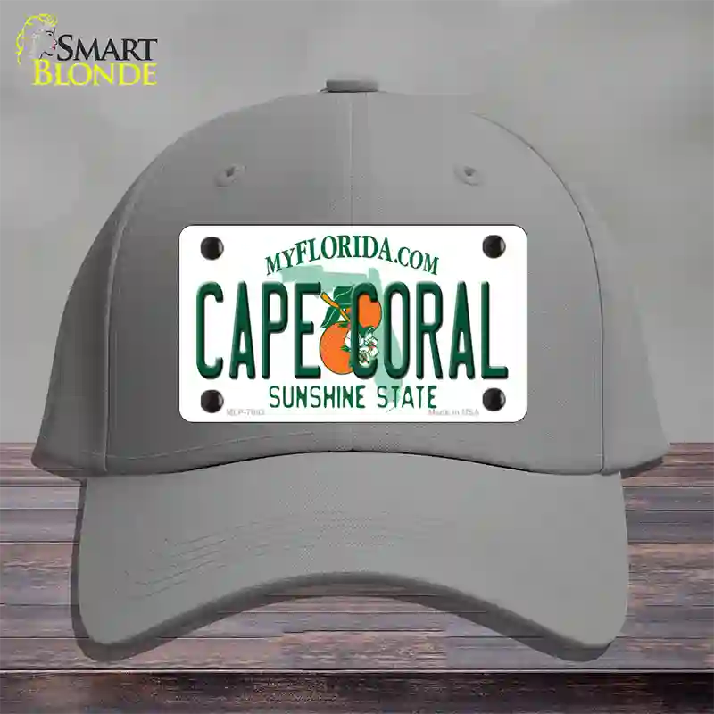 Cape Coral Florida Novelty License Plate Hat Cotton / Gray