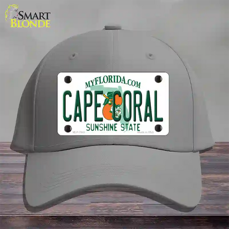 Cape Coral Florida Novelty License Plate Hat Cotton / Gray