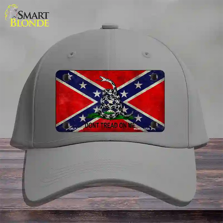 Confederate Dont Tread Novelty License Plate Hat Cotton / Gray