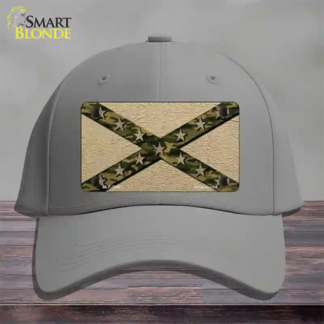 Confederate Stripes Camo Novelty License Plate Hat Cotton / Gray