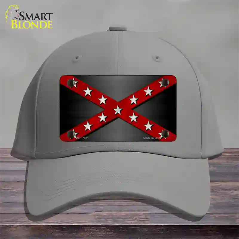 Confederate Stripes Red Novelty License Plate Hat Cotton / Gray