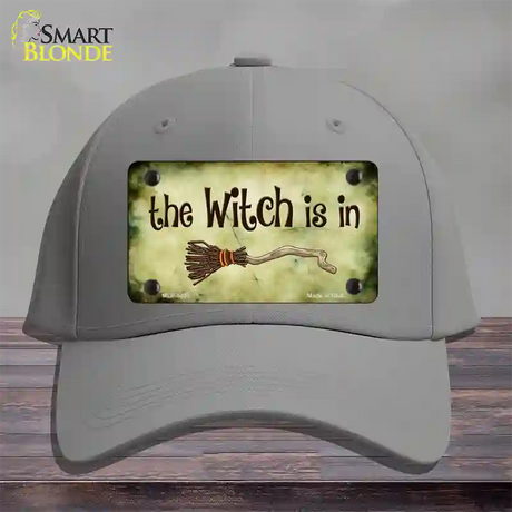 The Witch Is In Novelty License Plate Hat Cotton / Gray