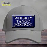 Whiskey Tango Foxtrot Novelty License Plate Hat Cotton / Gray