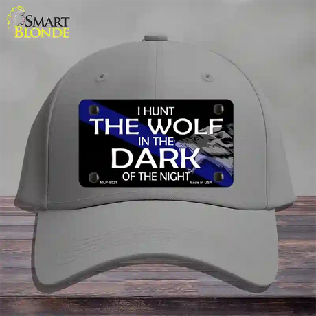 Hunt The Wolf Novelty License Plate Hat Cotton / Gray