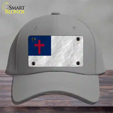 Christian Flag Novelty License Plate Hat Cotton / Gray