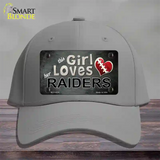 This Girl Loves Her Raiders Novelty License Plate Hat Cotton / Gray