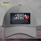 This Girl Loves Her Broncos Novelty License Plate Hat Cotton / Gray