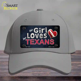 This Girl Loves Her Texans Novelty License Plate Hat Cotton / Gray