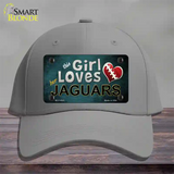 This Girl Loves Her Jaguars Novelty License Plate Hat Cotton / Gray