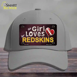 This Girl Loves Her Redskins Novelty License Plate Hat Cotton / Gray