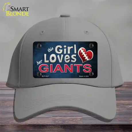 This Girl Loves Her Giants Novelty License Plate Hat Cotton / Gray