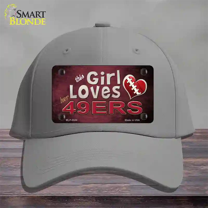 This Girl Loves Her 49ers Novelty License Plate Hat Cotton / Gray