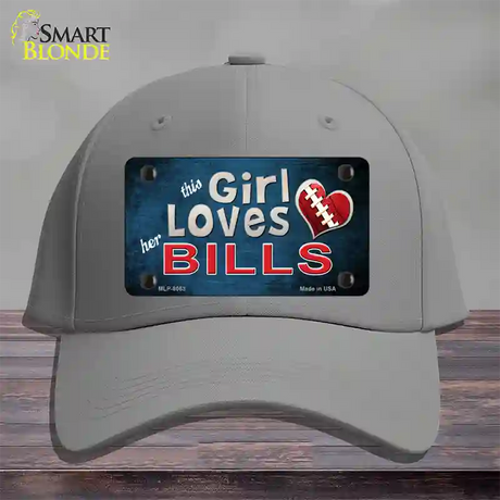 This Girl Loves Her Bills Novelty License Plate Hat Cotton / Gray