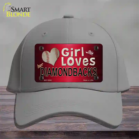 This Girl Loves Her Diamondbacks Novelty License Plate Hat Cotton / Gray