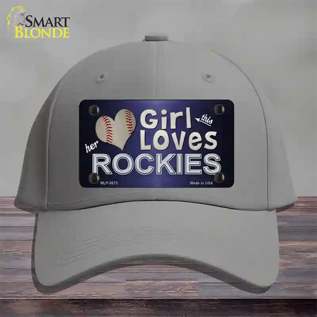 This Girl Loves Her Rockies Novelty License Plate Hat Cotton / Gray