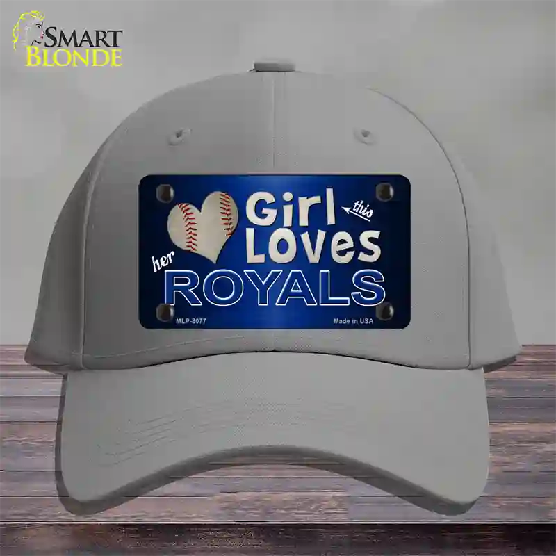 This Girl Loves Her Royals Novelty License Plate Hat Cotton / Gray