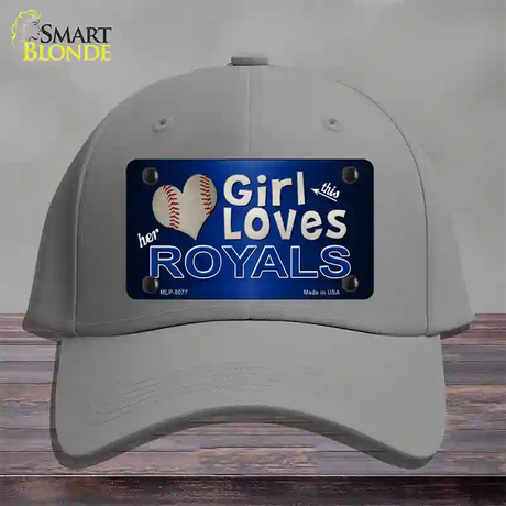 This Girl Loves Her Royals Novelty License Plate Hat Cotton / Gray