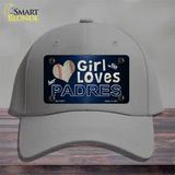 This Girl Loves Her Padres Novelty License Plate Hat Cotton / Gray