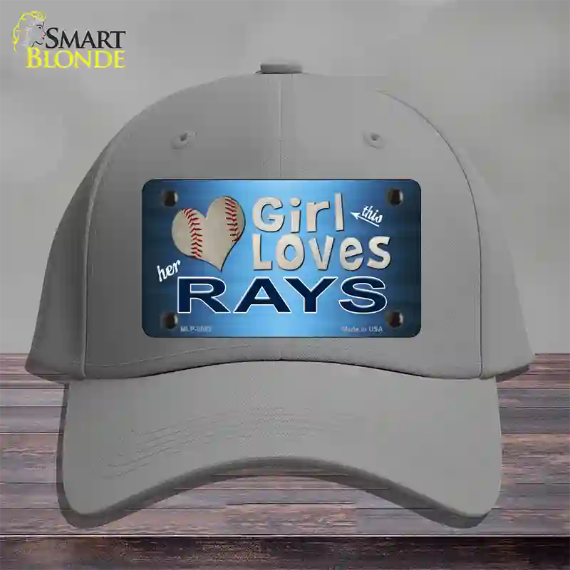 This Girl Loves Her Rays Novelty License Plate Hat Cotton / Gray