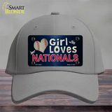 This Girl Loves Her Nationals Novelty License Plate Hat Cotton / Gray