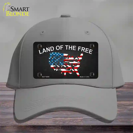 Land Of The Free Novelty License Plate Hat Cotton / Gray