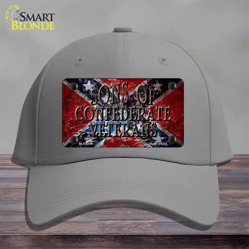 Sons Of Confederate Veterans Novelty License Plate Hat Cotton / Gray