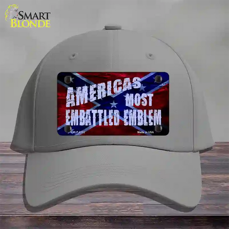 Americas Most Embattled Emblem Novelty License Plate Hat Cotton / Gray