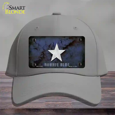 Bonnie Blue Star Novelty License Plate Hat Cotton / Gray