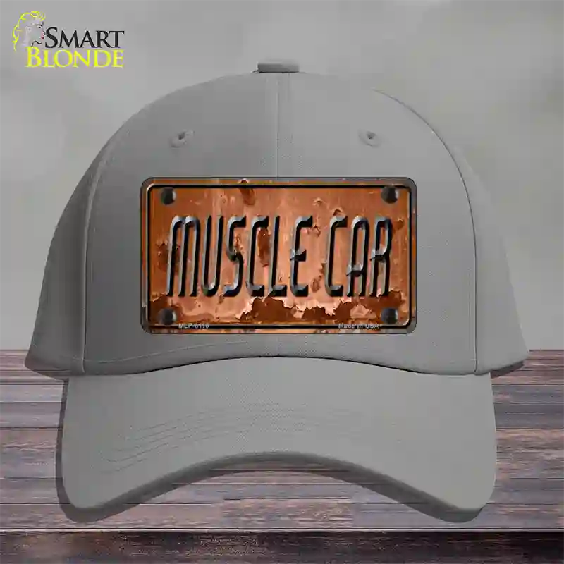 Muscle Car Novelty License Plate Hat Cotton / Gray