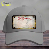 California Rusty Blank Novelty License Plate Hat Cotton / Gray