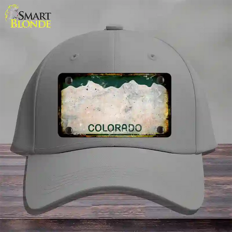 Colorado Rusty Blank Novelty License Plate Hat Cotton / Gray