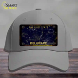 Delaware Rusty Blank Novelty License Plate Hat Cotton / Gray