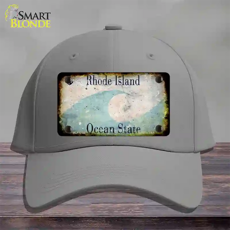 Rhode Island Rusty Blank Novelty License Plate Hat Cotton / Gray