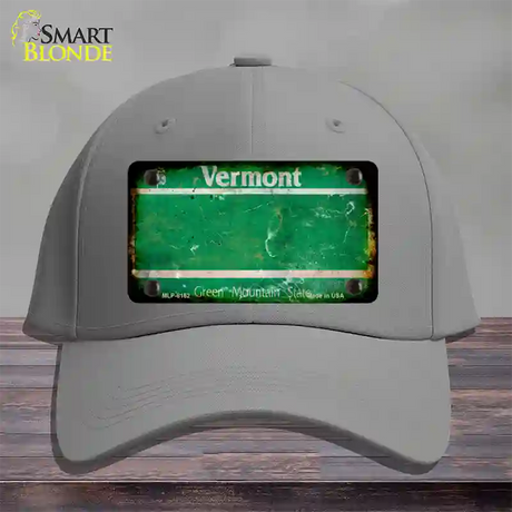 Vermont Rusty Blank Novelty License Plate Hat Cotton / Gray