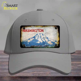 Washington Rusty Blank Novelty License Plate Hat Cotton / Gray