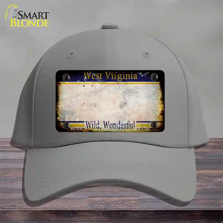 West Virginia Rusty Blank Novelty License Plate Hat Cotton / Gray