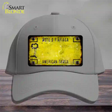 American Samoa Rusty Blank Novelty License Plate Hat Cotton / Gray