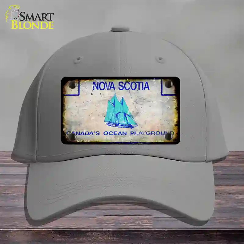 Nova Scotia Rusty Blank Novelty License Plate Hat Cotton / Gray