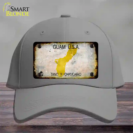 Guam Rusty Blank Novelty License Plate Hat Cotton / Gray