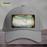 Michigan Rusty Blank Novelty License Plate Hat Cotton / Gray