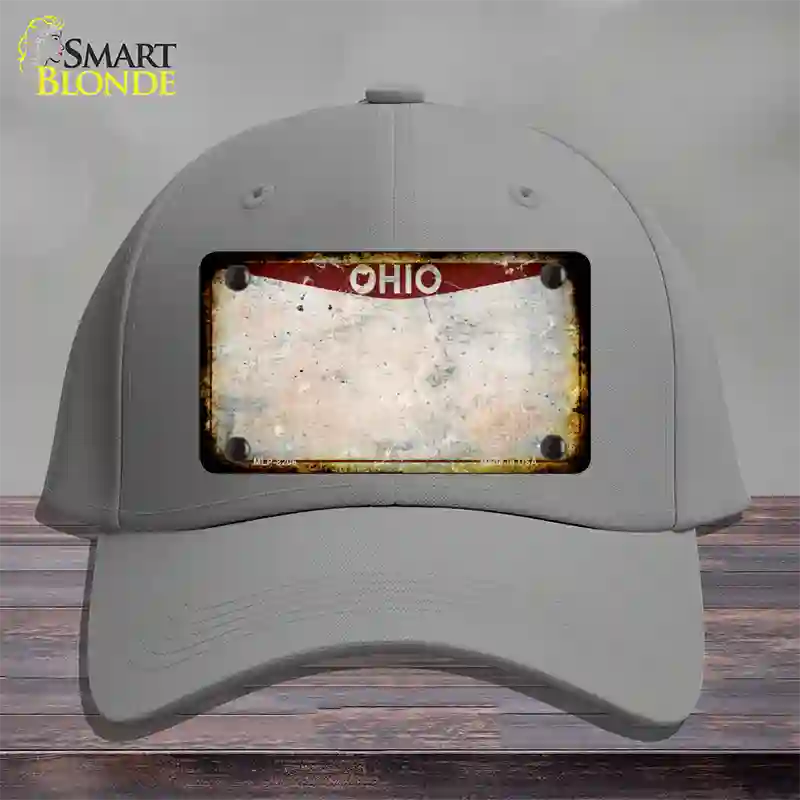 Ohio Rusty Blank Novelty License Plate Hat Cotton / Gray