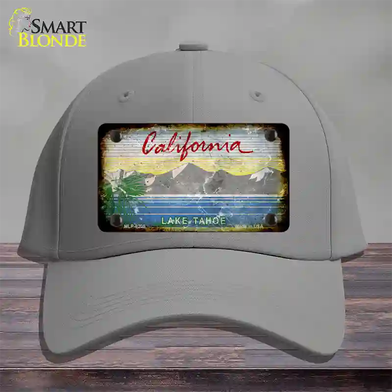 California Lake Tahoe Rusty Blank Novelty License Plate Hat Cotton / Gray