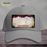 Colorado Red Rusty Blank Novelty License Plate Hat Cotton / Gray