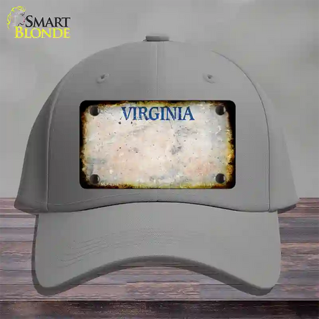 Virginia Old Dominion Rusty Blank Novelty License Plate Hat Cotton / Gray