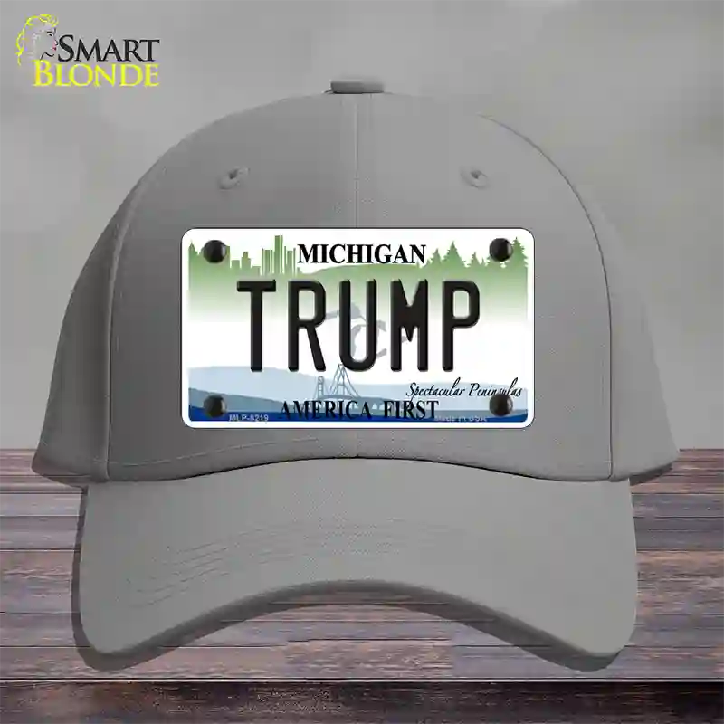 Trump Michigan Novelty License Plate Hat Cotton / Gray