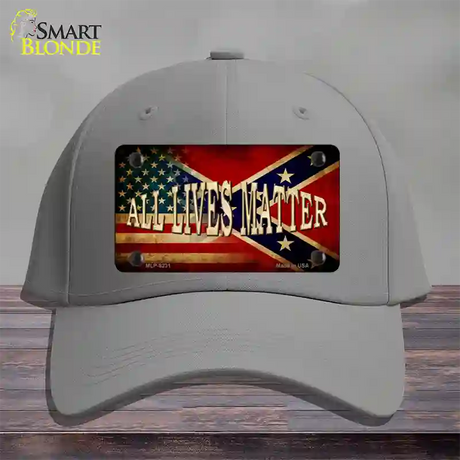 All Lives Matter Flag Novelty License Plate Hat Cotton / Gray