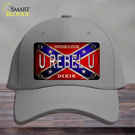 U Rebel U Novelty License Plate Hat Cotton / Gray