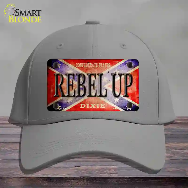 Rebel Up Novelty License Plate Hat Cotton / Gray