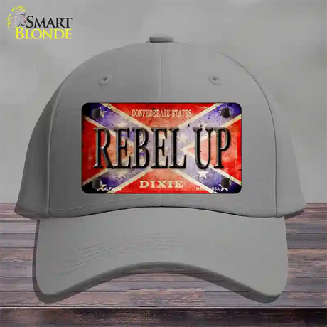 Rebel Up Novelty License Plate Hat Cotton / Gray