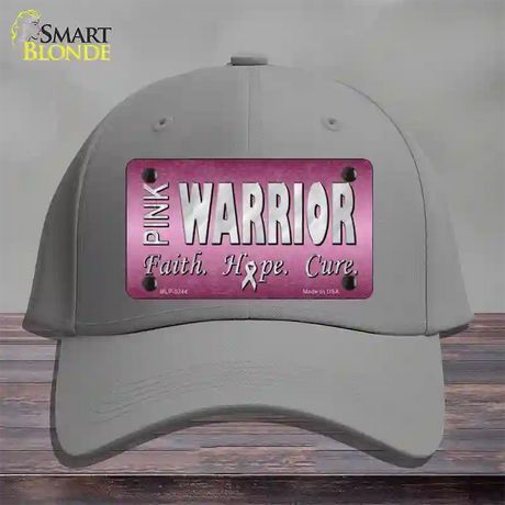 Pink Warrior Novelty License Plate Hat Cotton / Gray